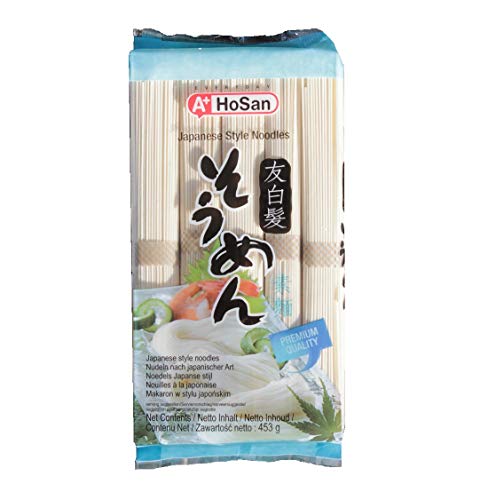 Koreanische Weizennudeln Tomoshiraga Somen 453g, 3er Pack (3 x 453 g) von Hosan A+