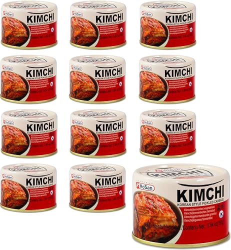 12er Pack HOSAN Kimchi koreanisch eingelegter Kohl [12x 160g] KIM CHI von HOSAN