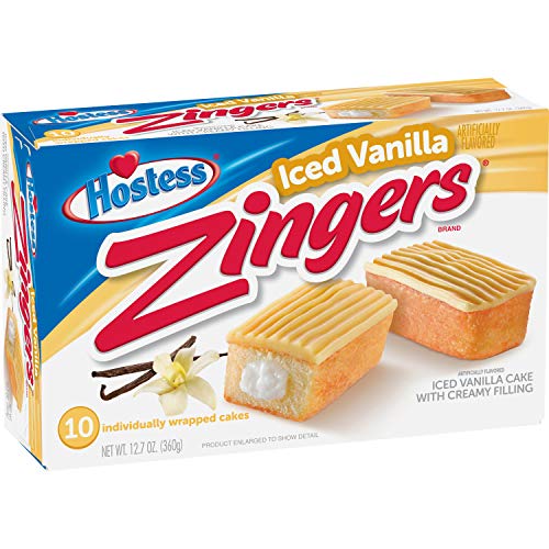 HOSTESS Zingers Iced Vanilla Cake with Creamy Filling 10 St. (360g) von Hostess
