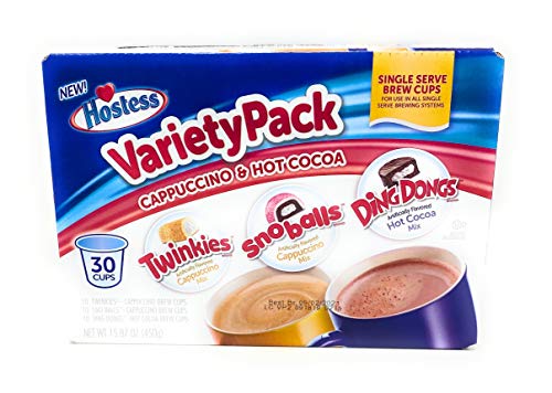 Hostess Sortimentspackung Cappuccino und Hot Cocoa 30 einzelne Portion Brew Cups Twinkies Snoballs Ding Dongs Hostess Sortimentspackung Cappuccino und Hot Cocoa 30 einzelne Portion Brew Cups Twinkies Snoballs Ding Dongs von Hostess