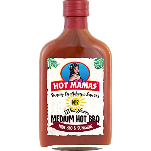 Hot Mamas Sunny Caribbean Sauces Medium Hot BBQ Flasche 195ml von Hot Mamas