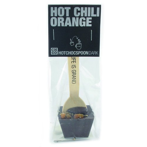 HOTCHOCSPOON Hot Chili Orange Zartbitter 50 g von Hotchocspoon
