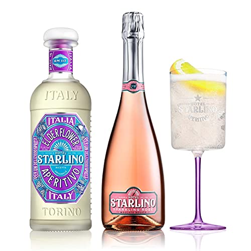 Starlino Elderflower & Sparkling Moscato HUGO-Drink Set 2x0,75l plus Glas von Hotel Starlino