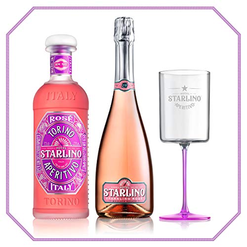 Starlino Rosé & Sparkling Moscato Spritz Drink Set 2x0,75l plus Glas von Hotel Starlino