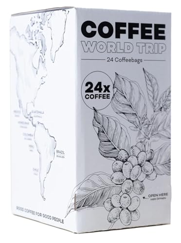 Premium Kaffee Adventskalender "Coffee World Trip" mit 24 kleinen Einzelfiltern/Coffeebags in schöner Geschenkbox - purer Geschmack und fair gehandelt Premium Kaffee Adventskalender "Coffee World Trip" mit 24 kleinen Einzelfiltern/Coffeebags in schöner Geschenkbox - purer Geschmack und fair gehandelt von House for Coffee