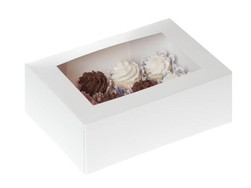 Cupcake Box für 12 mini Cupcakes weiß 2 Stück von House of Marie