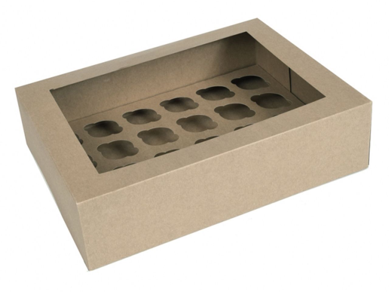 Cupcake Box für 24 Mini-Cupcakes kraftpapier braun 2 Stück von House of Marie