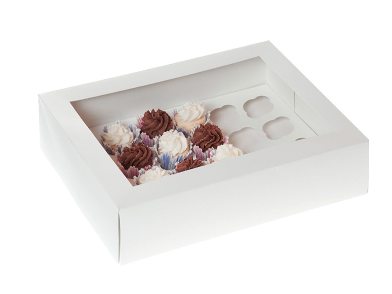 Cupcake Box für 24 Mini-Cupcakes weiß 2 Stück von House of Marie