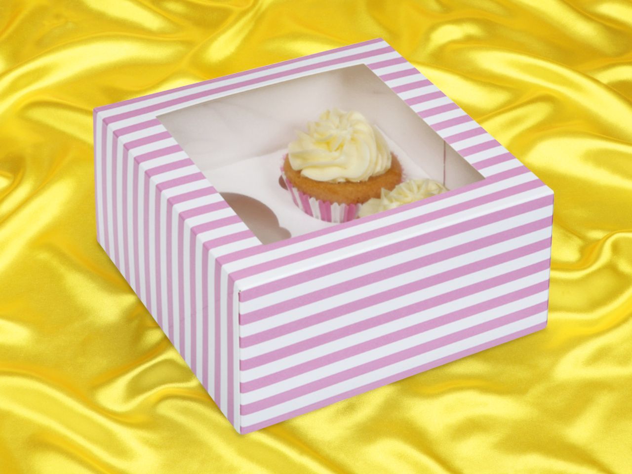 Cupcake Box für 4 Cupcakes Pink Zirkus 2 Stück von House of Marie