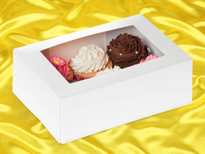 Cupcake Box für 6 Cupcakes weiß 2 Stück von House of Marie