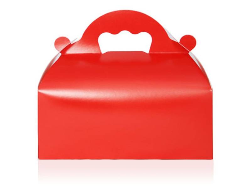 Kuchenbox mit Tragegriff 10x18cm rot von Pati-Versand