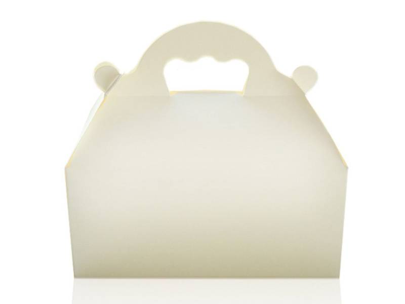 Kuchenbox mit Tragegriff 10x18cm weiß von Pati-Versand