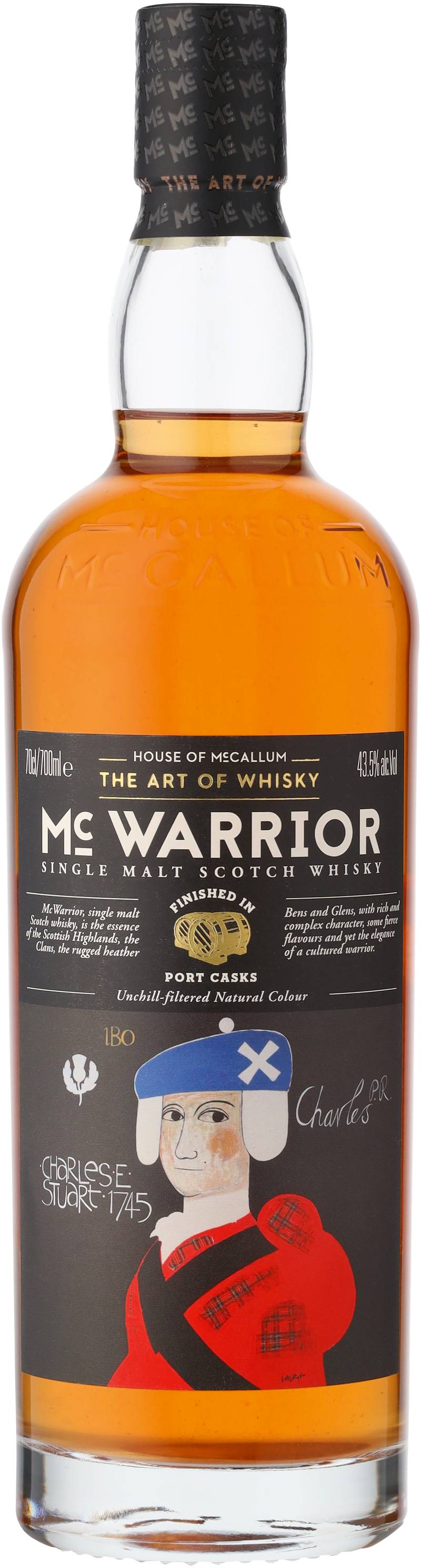 McWarrior Port Cask Finish Single Malt Scotch Whisky