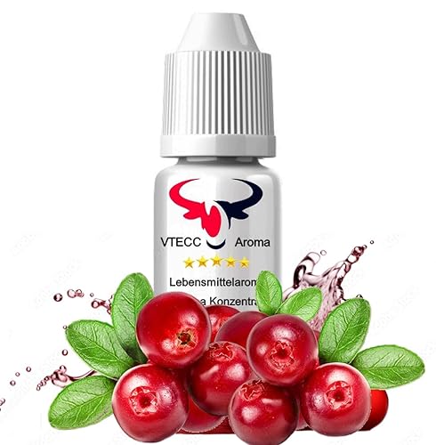Cranberry Lebensmittelaroma Intensives Aroma zum Backen in Lebensmitteln & Getränken, für Diffuser Vernebler Nebelmaschinen Wassersprudler uvm. Konzentrat Drops hochkonzentriertes Aroma (30 ml) von House of Vape