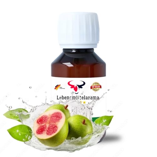 Guave Konzentrat Drops hochkonzentriertes Aroma Lebensmittelaroma Intensives Aroma zum Backen in Lebensmitteln & Getränken, für Diffuser Vernebler Nebelmaschinen Wassersprudler uvm. (100 ml) von House of Vape