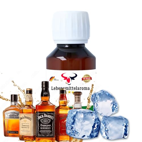 Ice Whiskey Konzentrat Drops konzentriertes Aroma Lebensmittelaroma Intensives Aroma zum Backen in Lebensmitteln & Getränken, für Diffuser Vernebler Nebelmaschinen Wassersprudler uvm. (100 ml) von House of Vape
