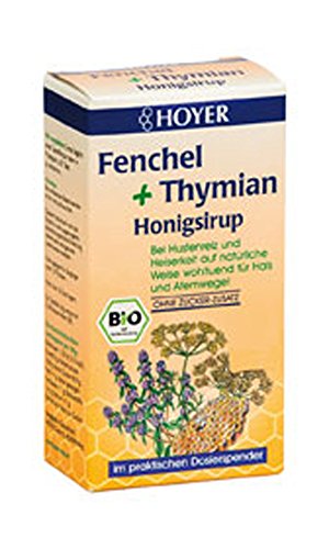 5er-VE Fenchel & Thymian Honigsirup 250g Dosierflasche Hoyer von Hoyer
