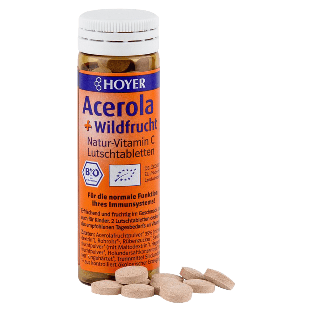 Bio Acerola + Wildfrucht Lutschtabletten 60St Bio Acerola + Wildfrucht Lutschtabletten 60St von Hoyer