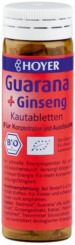 Guarana + Ginseng Kautabletten 18 x 30 gr Guarana + Ginseng Kautabletten 18 x 30 gr von Hoyer