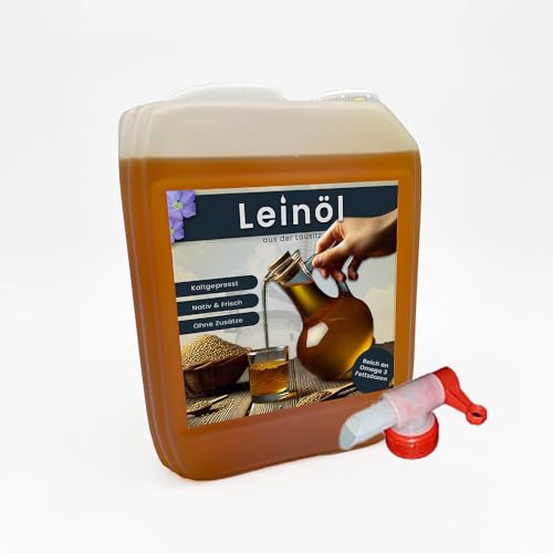 10 Liter Leinöl Leinsamenöl frisch nativ kaltgepresstes Leinöl für gesunde Energie mit Dosierhahn 10 Liter Leinöl Leinsamenöl frisch nativ kaltgepresstes Leinöl für gesunde Energie mit Dosierhahn von Hoyo Technology GmbH
