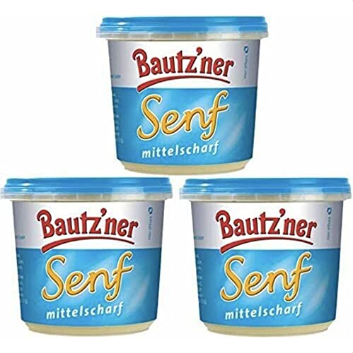 Bautzner Senf mittelscharf 3 X 200 ml Feinschmecker Senf von Hoyo Technology GmbH