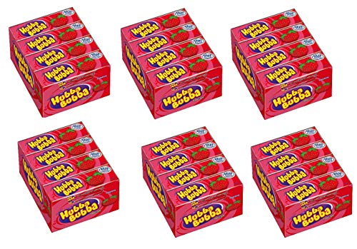 120 x Hubba Bubba Strawberry Erdbeer 120 x 5 Stück in 6 Boxen Kaugummi Bubble Gum Großbox von Hubba Bubba