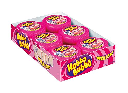 Hubba Bubba Kaugummi | Bubble Tape Fancy Fruit | Mega Lange Rolle | 12 Packungen (12 x 56 g) von Hubba Bubba