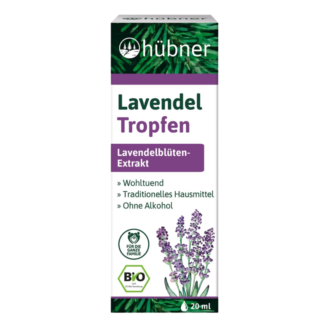 Bio Lavendel Tropfen, 20 ml Bio Lavendel Tropfen, 20 ml von Hübner