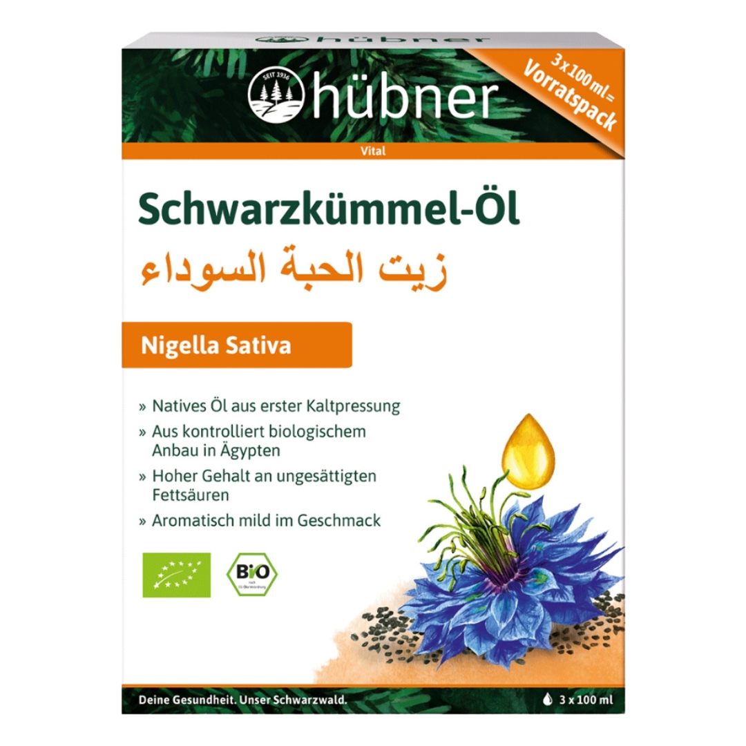 Bio Schwarzkümmel Öl Bio Schwarzkümmel Öl von Hübner