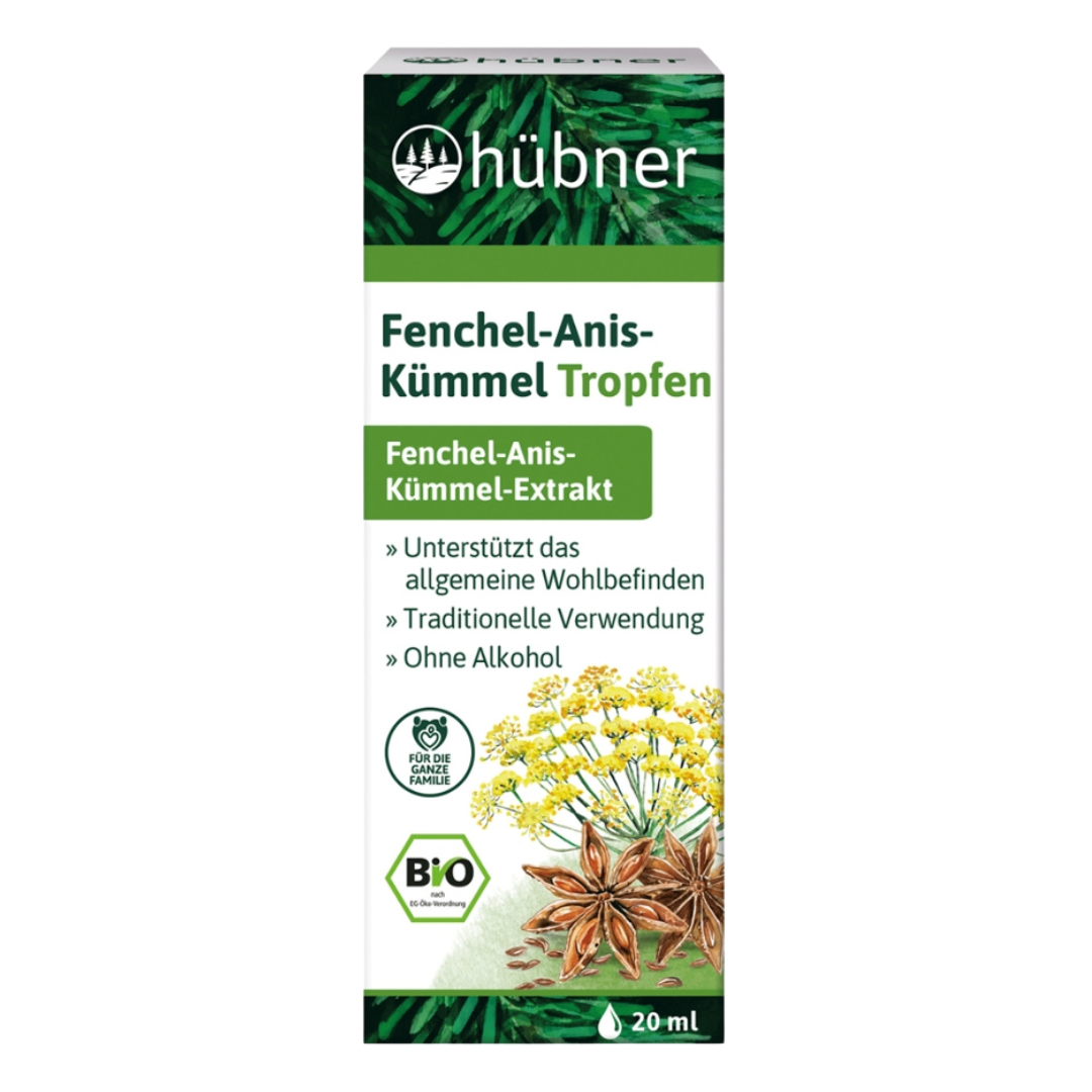 Fenchel-Anis-Kümmel Tropfen, 20ml Fenchel-Anis-Kümmel Tropfen, 20ml von Hübner