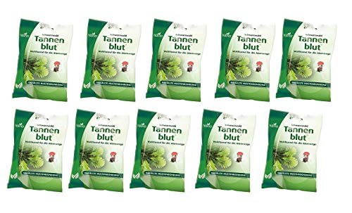 Hübner 10x71g Tannenblut Hustenbonbons gefüllt von hübner