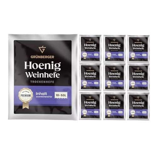 Grünberger Honigweinhefe Trockenhefe für 10-50l Met Honig Wein Hefe Grunberger - 10 Stück Grünberger Honigweinhefe Trockenhefe für 10-50l Met Honig Wein Hefe Grunberger - 10 Stück von Hugbert