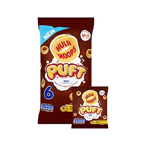 Hula Hoop Reifen Puft Rindfleisch 15G X 6 Pro Packung - (Packung mit 2) von Hula Hoops