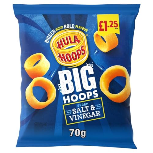 Hula Hoops Big Hoops Salz- und Essig-Chips, 70 g, 20 Beutel Hula Hoops Big Hoops Salz- und Essig-Chips, 70 g, 20 Beutel von Hula Hoops