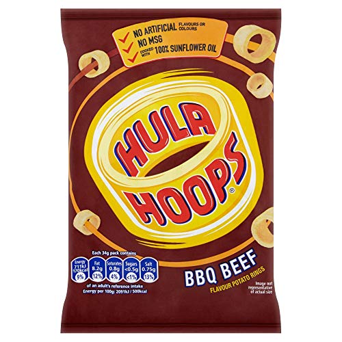 KP Hula Hoops BBQ Beef – Packungsgröße = 32 x 34 g von Hula Hoops