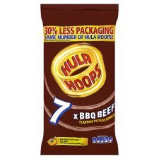 KP Hula Hoops BBQ Beef Snacks 7 X 25G von Hula Hoops