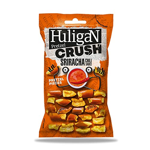HuligaN Pretzel Crush Ready to Eat Snack aromatisiert in Sriracha Sauce, 18x65 g von HuligaN