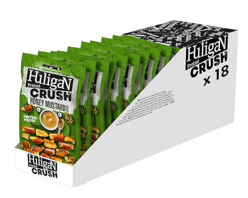 HuligaN Brezel-Crush - Fertig-Snack, aromatisiert in Honig-Senf-Sauce, 18 x 65 g von HuligaN