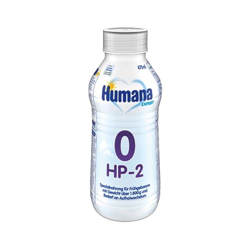 Humana 0-HP-2 Expert trinkfertig, von Geburt an, Lebensmittel für besondere medizinische Zwecke zum Diätmanagement bei Frühgeborenen mit Gewicht über 1.800 g und Bedarf an Aufholwachstum, 1 x 470 ml Humana 0-HP-2 Expert trinkfertig, von Geburt an, Lebensmittel für besondere medizinische Zwecke zum Diätmanagement bei Frühgeborenen mit Gewicht über 1.800 g und Bedarf an Aufholwachstum, 1 x 470 ml von Humana