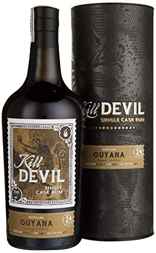 Hunter Laing Kill Devil Enmore 24 Years Old Single Cask Rum mit Geschenkverpackung (1 x 0.7 l) von Hunter Laing