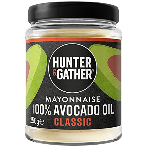 Avocado Öl-Mayonnaise 250g | Hergestellt mit reinem Avocado Öl | Paleo, Keto, Zucker- und Glutenfreie Avocado Mayo | Frei von künstlichen Aromastoffen von Hunter & Gather