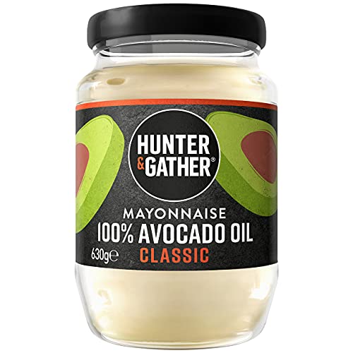 Avocado Öl-Mayonnaise 630g | Hergestellt mit reinem Avocado Öl | Paleo, Keto, Zucker- und Glutenfreie Avocado Mayo | Frei von künstlichen Aromastoffen von Hunter & Gather