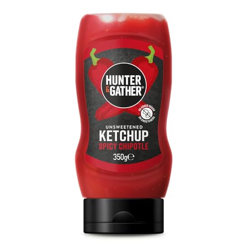 Hunter & Gather ungesüßter würziger Ketchup 350g | ketogen, paläo, kohlenhydratarm & veganfreundlich | Frei von Zucker, mit Salz aus der Salt Range Pakistan von Hunter & Gather