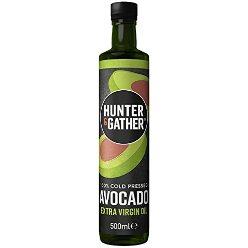 Natives Avocado-Öl Extra | Kalt gepresst, nicht raffiniert | 100% Natürliches Vielseitiges Avocadoöl | Ohne Zucker-, Gluten oder Milchprodukte (500 ml) von Hunter & Gather