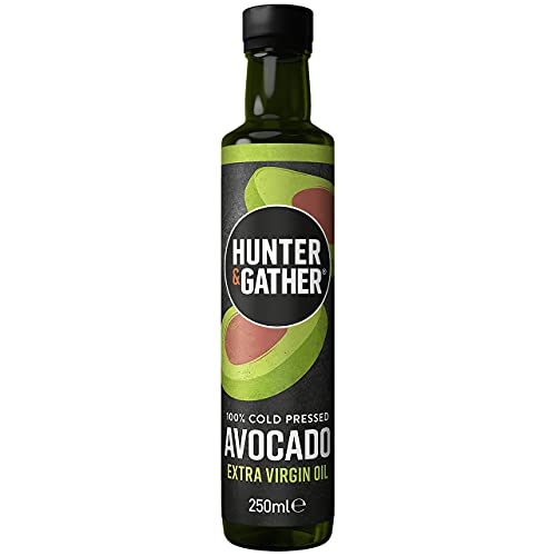 Natives Avocado-Öl Extra | Kalt gepresst, nicht raffiniert | 100% Natürliches Vielseitiges Avocadoöl | Ohne Zucker-, Gluten oder Milchprodukte (250 ml) von Hunter & Gather