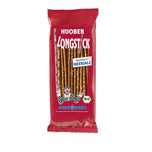 HUOBER Bio Longstick mit Meersalz, Laugengebäck, 12 Packungen (12 x 125 g) von Huober