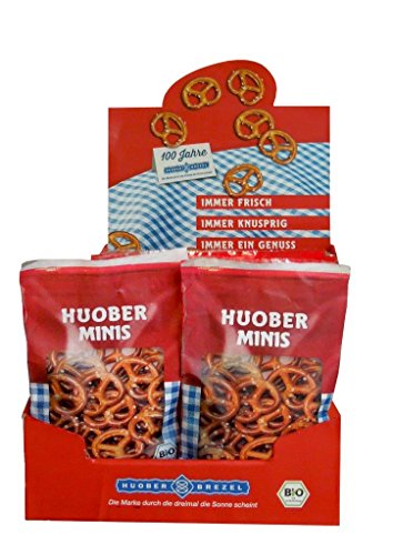 HUOBER bio Mini Brezel, 4 Thekendisplays mit je 20 x 40g Beutelchen (80 Packungen insgesamt) von Huober