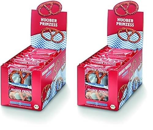 Huober Prinzess Brezel, Thekendisplay Karton mit 24 Doppelpacks (48 Brezeln), 1 x 480g Karton (Packung mit 2) von Huober