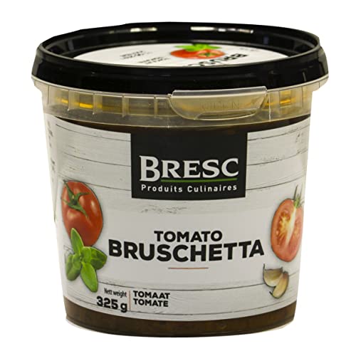 Bresc Tomaten Bruschetta - 10x 325g - italienische Vorspeise Antipasti, vegan, aus getrockneten Tomaten, Knoblauch, Basilikum und Oregano, gebrauchsfertig von Hymor