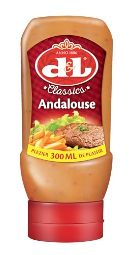 Hymor D&L Andalouse Sauce Classics - 12x 300ml - belgische Grill-Sauce aus Tomaten und Senf, leicht pikante Würz-Sauce von Devos & Lemmens, zu Burger & Pommes, gegrilltem Fleisch, Wraps und Käse von Hymor